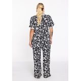 YOEK - Blouse - Zwart - Korte Mouwen - Rechte Pasvorm