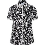 YOEK - Blouse - Zwart - Korte Mouwen - Rechte Pasvorm