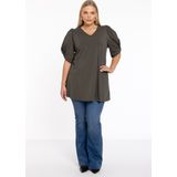 Tuniek - Flare - Katoen - Met Pofmouwen - V-halslijn