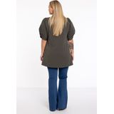 Tuniek - Flare - Katoen - Met Pofmouwen - V-halslijn