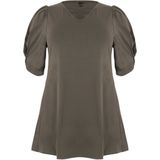 Tuniek - Flare - Katoen - Met Pofmouwen - V-halslijn