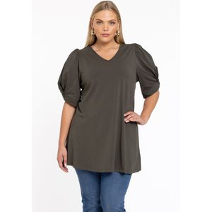 Tuniek - Flare - Katoen - Met Pofmouwen - V-halslijn