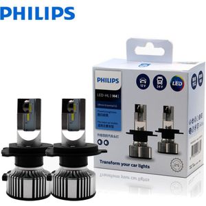 Philips H4 Ultinon LED 6500K Koplampen Dimlicht 12-24v  Wit (set)
