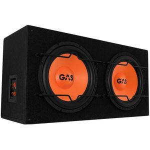 Gas Audio Power Gas Mad Level 1 Loaded Enclosure 2x12" voor Auto Geluidssystemen en Hoogwaardige Geluidskwaliteit