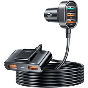 Joyroom Autolader Oplader Snellader 5x USB-A -  45W (1.5m) [5x Fast Car Charger]