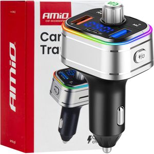 Car FM Transmitter 1×USB-C microSD 12V 24V – Bluetooth, Hands-Free Bellen en Multifunctioneel