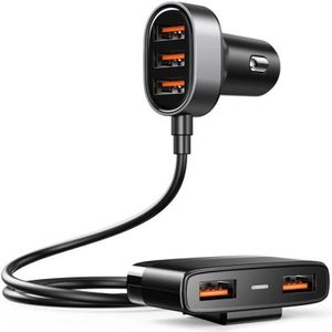 Joyroom Autolader Oplader Snellader 5x USB-A 6.2A (1.5m) [5x QC Fast Car Charger]