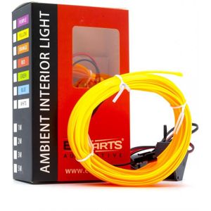 Einparts Voertuig Universele Interieur LED Ambient Interieurverlichting - Compleet 5m Strip Pakket Oranje