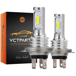 VCTparts Dimlicht LED H4 8000k ijsblauw (set) [ijsblauwe koplampen - ijsblauwe Dimlichten]