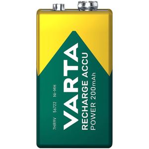 Varta Oplaadbare Power Batterij 9V 200 mAh in Blister Recharge Accu