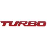 VCTparts 3D Turbo Sticker Logo Embleem - Rood