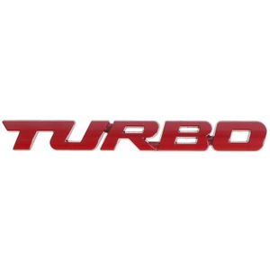 VCTparts 3D Turbo Sticker Logo Embleem - Rood
