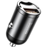 Baseus Mini USB Autolader QC 3.0 30W Snellader Grijs