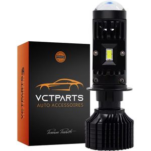 VCTparts H7 LED Motor Koplamp met Projector Lens (1 stuk) – Mini Turbo Fan Canbus Bi-Beam Grootlicht en Dimlicht 6000K Helder Wit Motor LED Verlichting