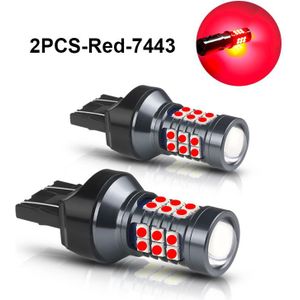 VCTparts High Power T20 LED Lamp Bol - Rood (set) 7443 WY21W W21W 3030SMD