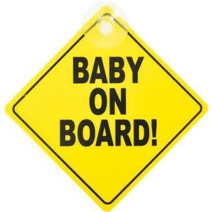 CarKids  Baby on Board Sign / Baby aan boord Bord Geel