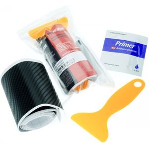 Einparts Instaplijst Deurlijst Sticker Folie Kras Bescherming Carbon Wrap (set 4 stuks)