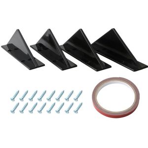 VCTparts Diffuser Haaienvin - Achterbumper spoiler - Recht Zwart (set)