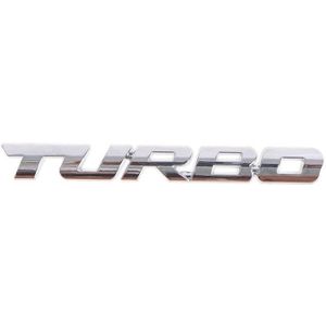 VCTparts 3D Turbo Sticker Logo Embleem - Zilver Chrome
