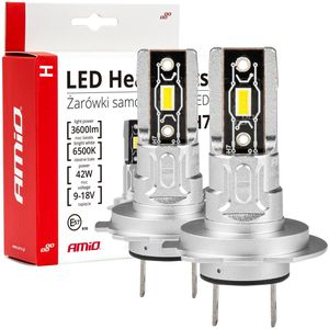 AMiO Dimlicht LED H7 Mini 6500k Wit (set)  [Witte koplampen - Witte Dimlichten]