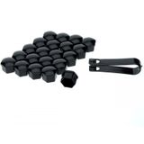 Einparts Wielbout Wielmoer 17mm Doppen Beschermende Afdekkapjes Zwart 20 stuks (set)