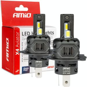AMIO - LED Koplampen X4-serie - H4/H19 - 6500K - Max 44W