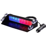 VCTparts Raamflitser Blauw-Rood Led Stroboscoop Zwaailicht met Zuignappen en 12V Plug