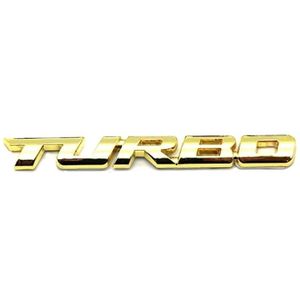 VCTparts 3D Turbo Sticker Logo Embleem - Goud