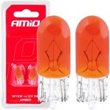AMiO T10 Oranje Halogeen Verlichting 30 lumen W2.1x9.5d (set) [Knipperlicht - Richtingaanwijzer]