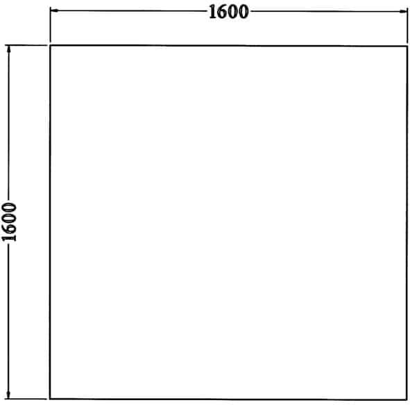 Los vierkant 25 mm melamine bureaublad 160X160CM Antraciet eiken