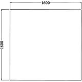 Los vierkant 25 mm melamine bureaublad 160X160CM Robson Eiken
