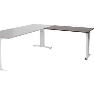 Linesto hoekbureau, hoogte instelbaar met t-poot frame