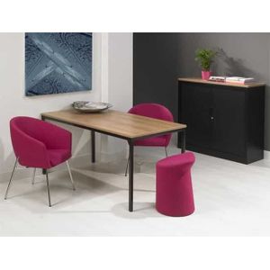 Bureautafel of kantinetafel breed 180CM diep 80CM bladkleur Kersen framekleur Antraciet (Ral 7016)