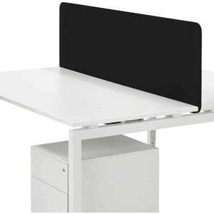 Bureauscherm - 80cm - Zwart - Spaanplaat - Slijvast