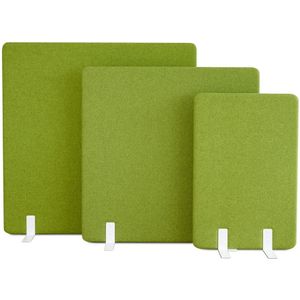 Akoestische wand Wolvilt breed 120CM hoog 160CM kleur wolvilt Geel WV09 kleur beugel Zwart (RAL9005)