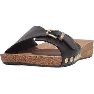 FitFlop iQushion Adjustable Buckle Leather Slippers Dames