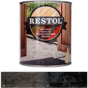 Restol Houtolie Zijdeglans Ebbenzwart 5 LTR
