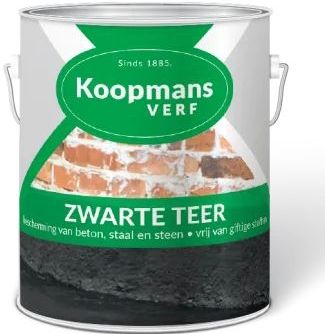 Koopmans - Zwarte Teer - Beits - Dekkend - Terpentine Basis - 750ml