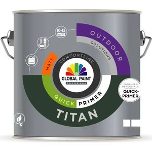 Global Paint Titan Quickprimer Sneldrogende grondverf 1 LTR - Wit