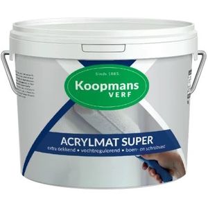 Koopmans Acrylmat Super  1 LTR - Wit