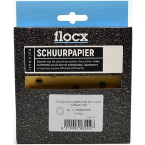 Flocx Schuurpapier Schijven 125 mm 5 ST - Korrel P80