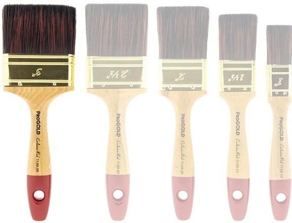 ProGold - Serie 7150 - Platte Kwast - Rood - Gemodificeerde Polyestervezels