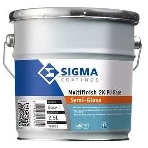 Sigma Multifinish 2K PU Semi-Gloss + Verharder  2,5 LTR - Wit