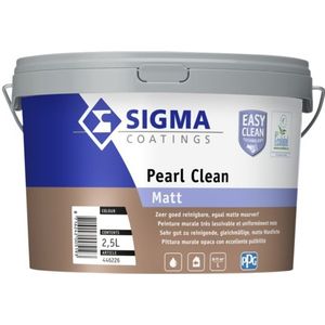 Sigma Pearl Clean Matt Afwasbare muurverf 2,5 LTR - Wit