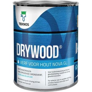 Drywood Verf Voor Hout Nova Glans Lakverf 1 LTR - Wit