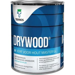 Drywood Verf Voor Hout Master Glans Dekkende houtverf 1 LTR - Wit