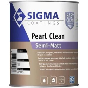 Sigma Pearl Clean Semi-Matt Reinigbare muurverf 1 LTR - Wit