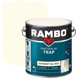 Rambo Pantserlak Trap Dekkend Zijdeglans RAL9010 2,5 LTR