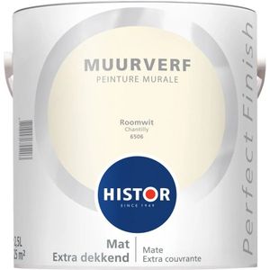 Histor Perfect Finish Muurverf Mat Roomwit 6506 2,5 LTR