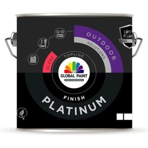 Global Paint Platinum Finish Gloss  1 LTR - Wit